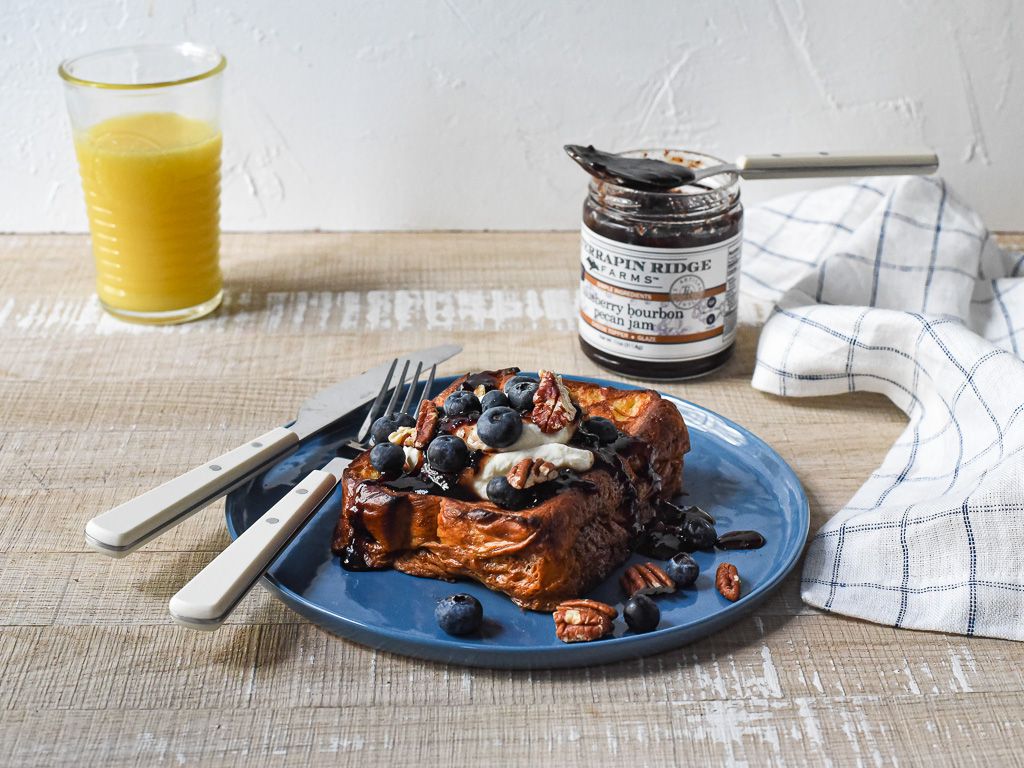 Blueberry Bourbon Pecan Jam Stuffed French Toast with Ricotta with Terrapin Ridge Farms Blueberry Bourbon Pecan Jam Blueberry Bourbon Pecan Jam Stuffed French Toast with Ricotta with Terrapin Ridge Farms Blueberry Bourbon Pecan Jam